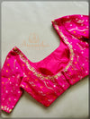 Pink bandini silk blouse