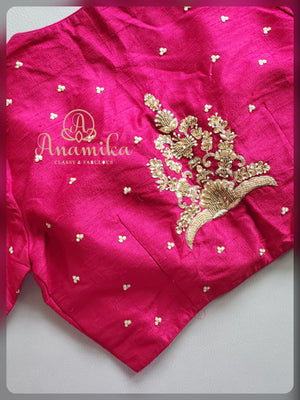 Maroon Designer work blouse