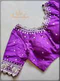 Purple Georgette designer saree