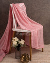 Pastel Pink Sequins Georgette saree with a floral blouse