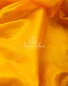 Yellow/Purple Kanchi kuppadam saree with contrast checkered blouse