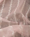Pretty Pink Organza saree with beautiful net blouse with intricate hand embroidery