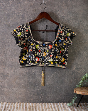 Kalamkari saree on Tussar Silk - paired with a lovely heavy thread work blouse