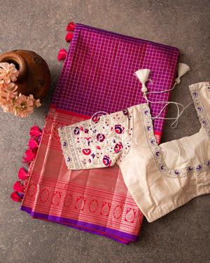 Rani Pink Gadwal Silk Saree