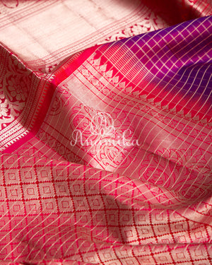 Rani Pink Gadwal Silk Saree