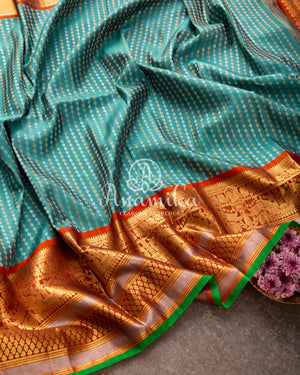 Grand & Royal Gadwal Silk Saree