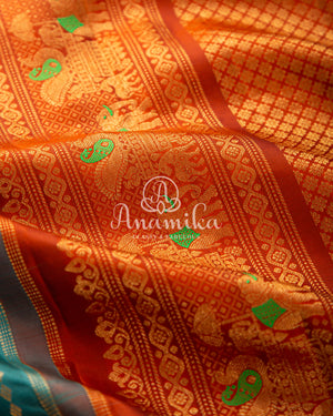 Grand & Royal Gadwal Silk Saree