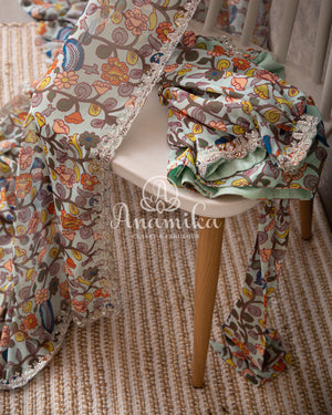 Kalamkari Georgette with a Kalamkari Blouse