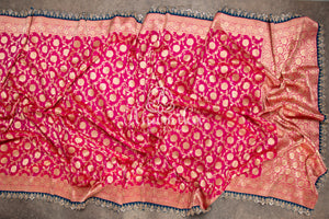 Breathtaking Banarasis with contrast zardosi work border