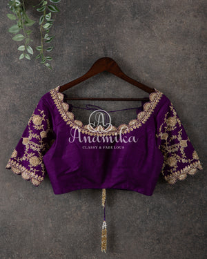 Breathtaking Banarasis with contrast zardosi work border - Pink & Purple