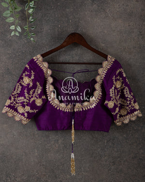 Breathtaking Banarasis with contrast zardosi work border - Pink & Purple