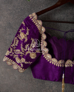 Breathtaking Banarasis with contrast zardosi work border - Pink & Purple