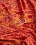Peach Vidarbha Tussar Saree with beautiful floral prints