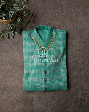 Pastel Blue Chanderi Silk with Handwork