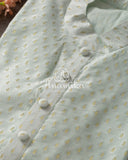 Light Pastel Blue Chanderi Kurta with tiny thread embroidered buttas