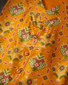 Yellow Patola Print Kurta on Tussar Silk 2