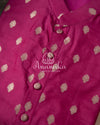 Lovely Pink Chanderi Silk Kurta with zari woven buttas