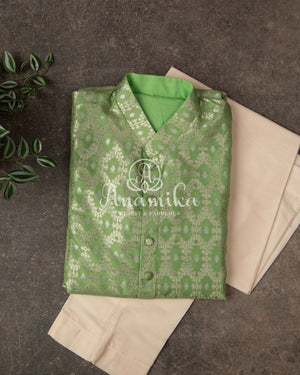 Pastel Green Banarasi Kurta