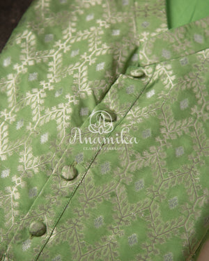 Pastel Green Banarasi Kurta