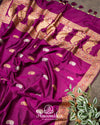 Purple Banarasi Silk Saree Saree with Ektara Weave