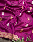 Purple Banarasi Silk Saree Saree with Ektara Weave