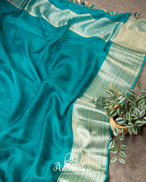 Blue Kota Silk Saree with Yellow Patola print Blouse