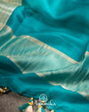Blue Kota Silk Saree with Yellow Patola print Blouse