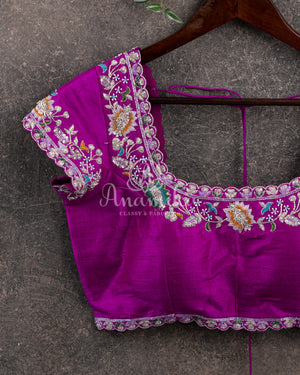 Banarasi Kora in Lovely Lavender and Purple Combination