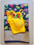 Munga silk saree with floral print
