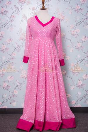 Purple chiffon long dress