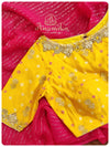 Yellow bandini silk blouse