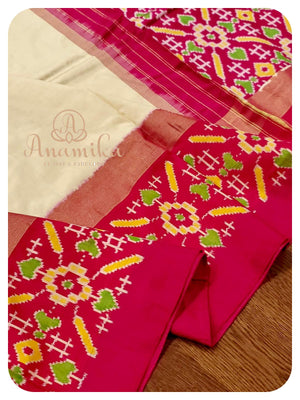 Ikkat Silk Saree with Patola silk blouse