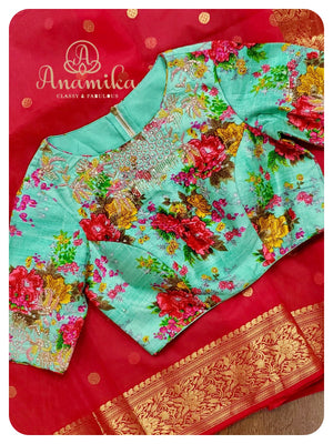 Hot pink chanderi silk saree