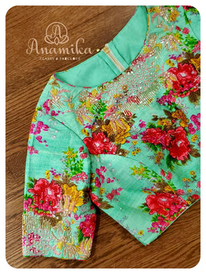 Hot pink chanderi silk saree