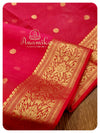Hot pink chanderi silk saree