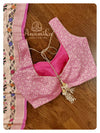 Tusser Georgette Saree with Woven Paithani Border