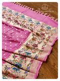 Tusser Georgette Saree with Woven Paithani Border