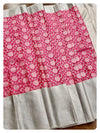 Pink Pattu saree with simple blouse