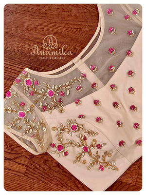 Pretty Pink Lenin Banarasi Saree