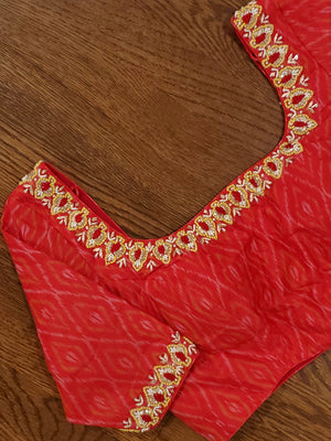 Mehendi Green Kuppadam saree with Red Kanchi Border