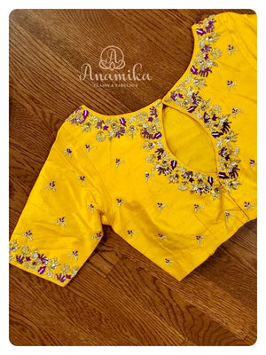 Purple/Yellow Combo Kuppadam Pattu saree