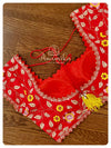 Red Banarasi Chiffon saree with heavy work blouse