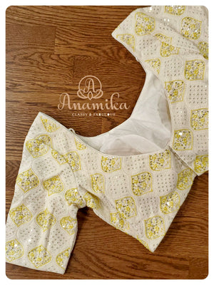 Cream Organza Chikankari with Blouse