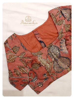Kalamkari blouse with work