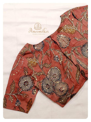 Kalamkari blouse with work