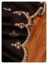 Black crepe saree with zardosi work