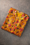Yellow Patola Kurta on Tussar Silk Fabric
