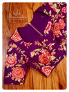 Purple Floral Thread embroidery Blouse