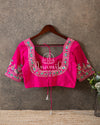 Hot Pink Blouse with zardosi and thread work