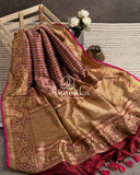 Brown Banarasi Silk Saree with Ektara weave